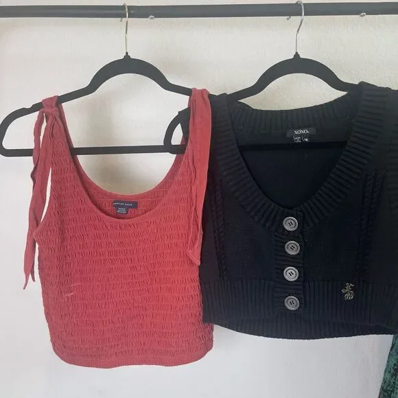 Lot of 8 Womens Top Blouse Cropped Medium Spring Clothes - Picture 7 of 10